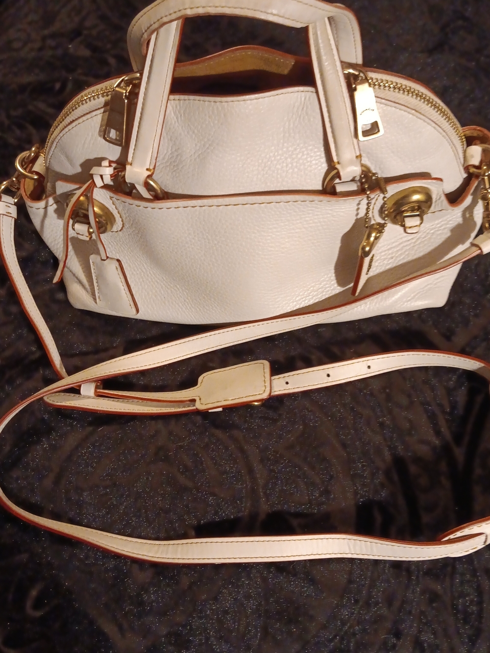 Coach RARE Outlaw 36 Leather Satchel Handbag with Gold Hardware